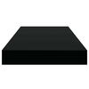 vidaXL &Eacute;tag&egrave;re murale flottante Noir brillant 50x23x3,8 cm MDF