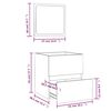 vidaXL Armoire de bain avec miroir blanc brillant bois d'ing&eacute;nierie