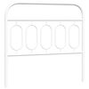 vidaXL T&ecirc;te de lit de remplacement m&eacute;tal blanc 100 cm