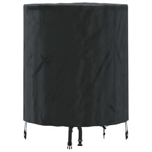 vidaXL Housse de Table 62 x 62 x 70 cm tissu Rond Imperm&eacute;able Noir