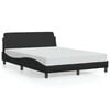 vidaXL Cadre de lit Dover noir 137x190 cm similicuir