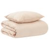 vidaXL Ensemble de Duvet Beige 155 x 200 cm Coton, Kapok, Polyester