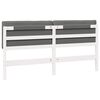 vidaXL T&ecirc;te de lit capitonn&eacute;e Blanc et gris clair 200 cm Pin massif