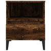 vidaXL Table de chevet Ch&ecirc;ne fum&eacute; 40x35x50 cm