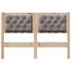 vidaXL T&ecirc;te de lit Autre Marron et taupe 135 cm Bois massif en pin