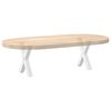 vidaXL Pieds de table basse en forme de X, 2 pi&egrave;ces, blanc, 30 x (30-31) cm, acier