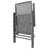 vidaXL Ensemble &agrave; manger d'ext&eacute;rieur 5 pcs avec chaises pliables Acier