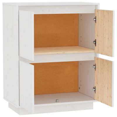 vidaXL Buffet Blanc 60x34x75 cm Bois massif de pin