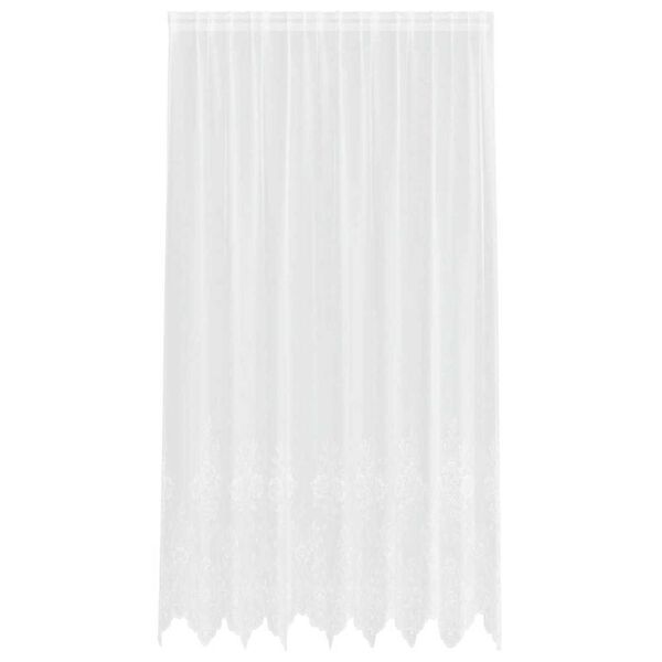 vidaXL Rideau en Dentelle Floral Blanc 200 x 200 cm Polyester