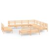 vidaXL Salon de jardin 11 pcs Bois de pin massif