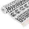 vidaXL Tapis Noir et blanc 160x230 cm Coton