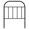 vidaXL T&ecirc;te de lit m&eacute;tal noir 75 cm