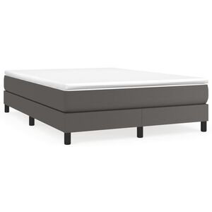 vidaXL Cadre de lit gris 140x190 cm similicuir
