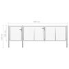 vidaXL Portail de jardin en acier 400 x 100 cm argent&eacute;