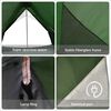 vidaXL Tente familiale avec toit Vert et blanc 315 x 286 x 200 cm
