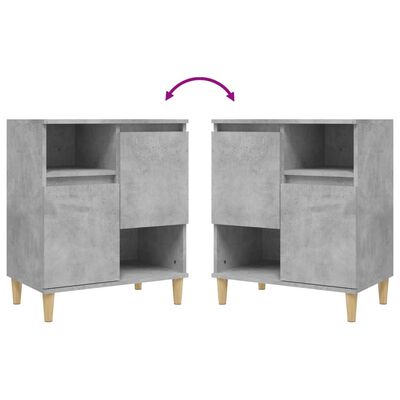 vidaXL Buffet Gris béton 60x35x70 cm Bois d'ingénierie