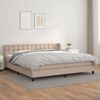 vidaXL Sommier &agrave; lattes de lit avec matelas Cappuccino 200x200 cm