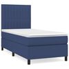 vidaXL Sommier &agrave; lattes de lit avec matelas Bleu 80x200 cm Tissu