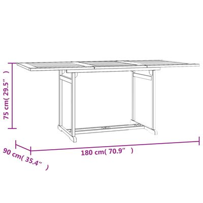 vidaXL Ensemble à manger de jardin 9 pcs Bois de teck solide