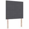 vidaXL Lit &agrave; ressort LED Gris fonc&eacute; et blanc 80 x 200 cm