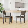 vidaXL Chaise de salle &agrave; manger 2 pcs Noir Blanchi 46 x 55 x 84 cm