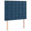 vidaXL Sommier &agrave; lattes de lit avec matelas Bleu fonc&eacute; 90x190 cm