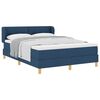 vidaXL Lit &agrave; ressorts avec matelas Bleu 140 x 200 cm tissu