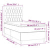 vidaXL Sommier &agrave; lattes de lit et matelas et LED Bleu fonc&eacute; 90x200 cm