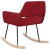 vidaXL Chaise &agrave; bascule Rouge bordeaux Tissu