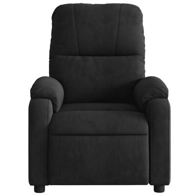 vidaXL Fauteuil inclinable de massage électrique noir tissu microfibre