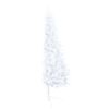 vidaXL Demi-arbre de No&euml;l artificiel pr&eacute;-&eacute;clair&eacute; et boules blanc 240cm