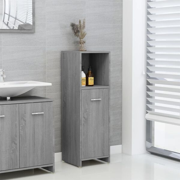 vidaXL Armoire de bain Sonoma gris 30x30x95 cm Bois d'ing&eacute;nierie