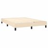 vidaXL Sommier &agrave; lattes de lit avec matelas Cr&egrave;me 140x200 cm Tissu