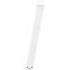 vidaXL Pieds de table console en U, 2 pi&egrave;ces, blanc, 28 x (72-73) cm, acier