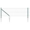 vidaXL Cl&ocirc;ture avec poteau Vert 0,8 x 25 m Acier et PVC