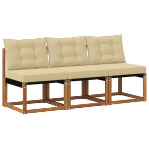 vidaXL 3 pc Canap&eacute; du milieu ext&eacute;rieur Naturel