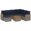 vidaXL Ensemble de canap&eacute; de jardin 8 pcs avec coussins gris r&eacute;sine tress&eacute;e