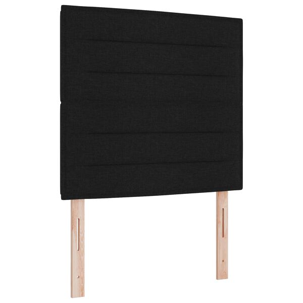 vidaXL T&ecirc;te de lit LED avec des lumi&egrave;res &agrave; LED Noir 100 cm Polyester