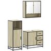 vidaXL Ensemble de meubles de salle de bain 3 pcs ch&ecirc;ne sonoma