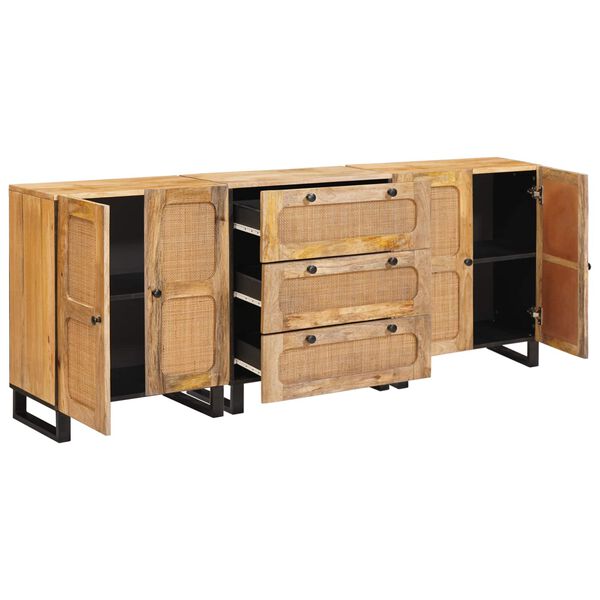 vidaXL Buffet Marron Bois de mangue massif