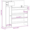 vidaXL Armoire &agrave; chaussures blanc 100,5x28x100 cm bois d'ing&eacute;nierie