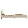 vidaXL Cadre de lit avec t&ecirc;te de lit Dover cr&egrave;me 80x200cm tissu