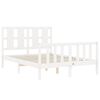 vidaXL Cadre de lit sans matelas blanc 140x190 cm bois de pin massif