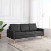 vidaXL Canap&eacute; &agrave; 3 places Gris fonc&eacute; Tissu