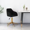 vidaXL Chaise pivotante de salle &agrave; manger Noir Velours