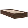 vidaXL Cadre de lit avec tiroirs sans matelas ch&ecirc;ne marron 75x190 cm