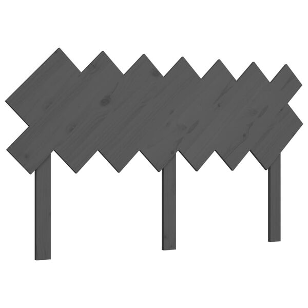 vidaXL T&ecirc;te de lit Gris 141x3x80,5 cm Bois massif de pin