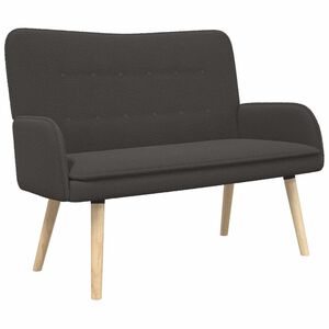 vidaXL Sofa 2 places Gris fonc&eacute; 115 x 61 x 87 cm Boucl&eacute;
