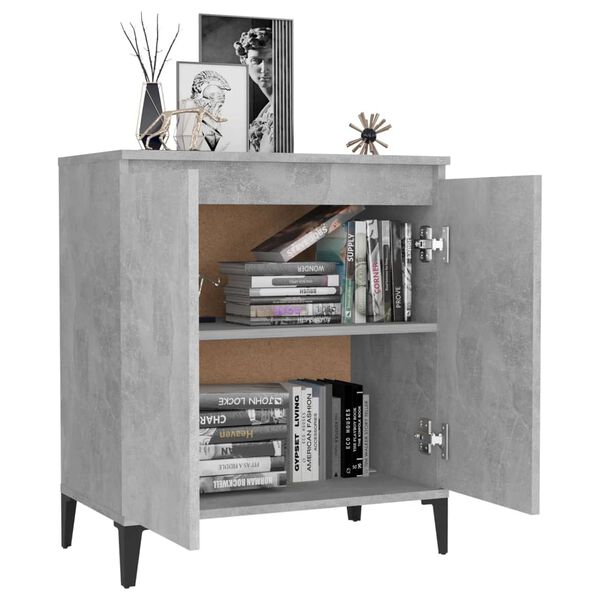 vidaXL Buffet gris béton 60x35x70 cm bois d'ingénierie