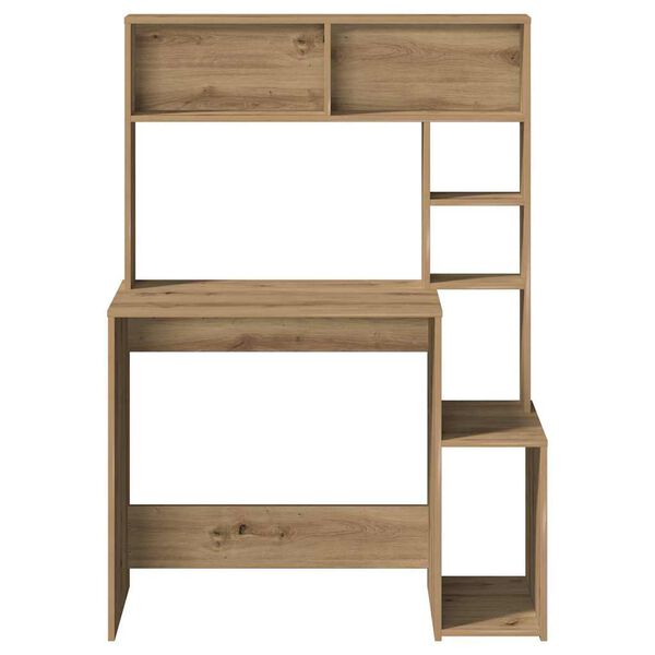 vidaXL Bureau avec étagères chêne artisanal Bois d'ingénierie